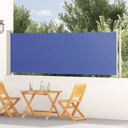Auvent latéral rétractable de patio 117x600 cm Bleu 568875568875