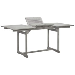 Table à dîner de jardin (120-170)x80x75 cm Bois d'acacia massif 568876568876
