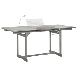 Table à dîner de jardin (120-170)x80x75 cm Bois d'acacia massif 568876568876