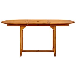 Table à dîner de jardin (120-170)x80x75 cm Bois d'acacia massif 568879568879