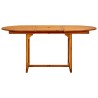Table à dîner de jardin (120-170)x80x75 cm Bois d'acacia massif 568879568879