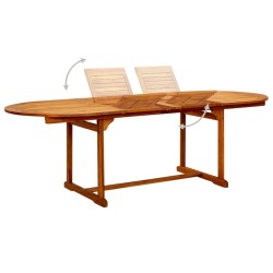 Table à dîner de jardin (160-240)x100x75cm Bois d'acacia massif 568880568880