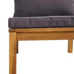 Canapé central sectionnel et coussins gris foncé Bois d'acacia 568886568886