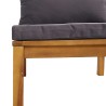 Canapé central sectionnel et coussins gris foncé Bois d'acacia 568886568886
