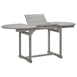 Table à dîner de jardin (120-170)x80x75 cm Bois d'acacia massif 568890568890