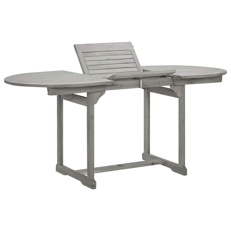 Table à dîner de jardin (120-170)x80x75 cm Bois d'acacia massif 568890568890