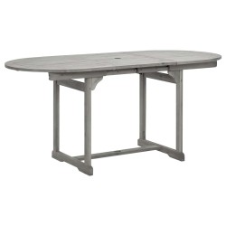 Table à dîner de jardin (120-170)x80x75 cm Bois d'acacia massif 568890568890