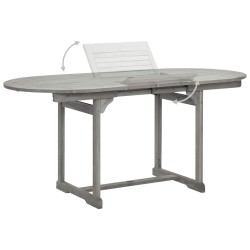 Table à dîner de jardin (120-170)x80x75 cm Bois d'acacia massif 568890568890