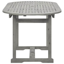 Table à dîner de jardin (120-170)x80x75 cm Bois d'acacia massif 568890568890