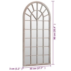 Miroir de jardin Sable 90x45 cm Fer pour utilisation extérieure 568910568910