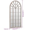 Miroir de jardin Sable 90x45 cm Fer pour utilisation extérieure 568910568910