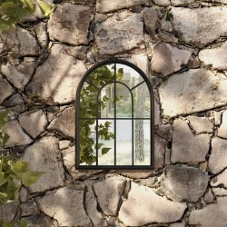 Miroir de jardin Noir 60x45 cm Fer pour utilisation extérieure 568911568911
