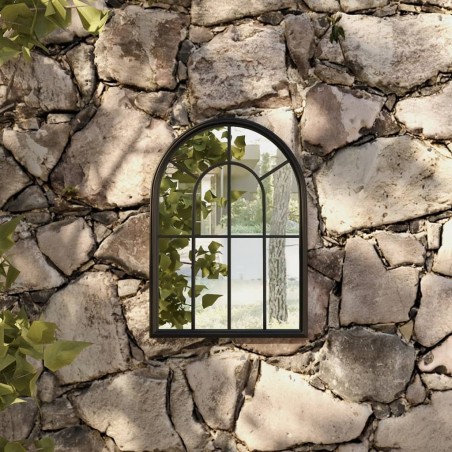 Miroir de jardin Noir 60x45 cm Fer pour utilisation extérieure 568911568911
