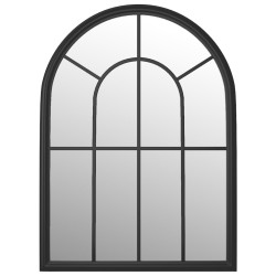 Miroir de jardin Noir 60x45 cm Fer pour utilisation extérieure 568911568911