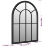Miroir de jardin Noir 60x45 cm Fer pour utilisation extérieure 568911568911