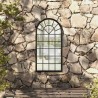 Miroir de jardin Noir 90x45 cm Fer pour utilisation extérieure 568913568913