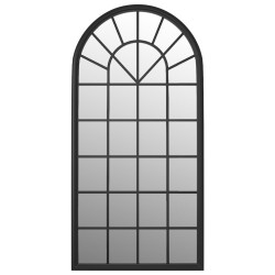 Miroir de jardin Noir 90x45 cm Fer pour utilisation extérieure 568913568913