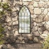 Miroir de jardin Noir 100x45 cm Fer pour utilisation extérieure 568914568914