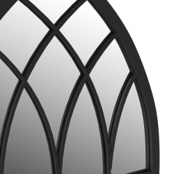 Miroir de jardin Noir 100x45 cm Fer pour utilisation extérieure 568914568914