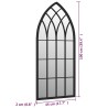 Miroir de jardin Noir 100x45 cm Fer pour utilisation extérieure 568914568914