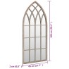 Miroir de jardin Sable 100x45cm Fer pour utilisation extérieure 568932568932
