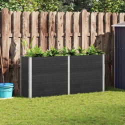 Lit surélevé de jardin 200x50x91 cm WPC Gris 568938568938