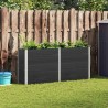 Lit surélevé de jardin 200x50x91 cm WPC Gris 568938568938