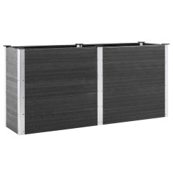 Lit surélevé de jardin 200x50x91 cm WPC Gris 568938568938