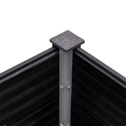Lit surélevé de jardin 200x50x91 cm WPC Gris 568938568938