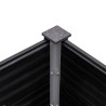 Lit surélevé de jardin 200x50x91 cm WPC Gris 568938568938