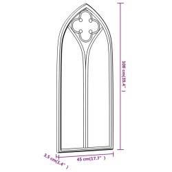 Miroir de jardin Sable 100x45cm Fer pour utilisation extérieure 568940568940