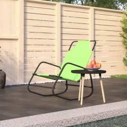 Chaise longue à bascule Vert Acier et textilène 568946568946