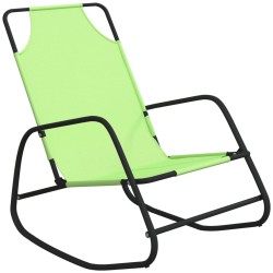 Chaise longue à bascule Vert Acier et textilène 568946568946