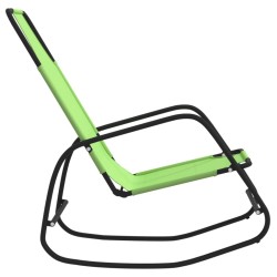 Chaise longue à bascule Vert Acier et textilène 568946568946