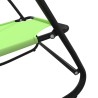 Chaise longue à bascule Vert Acier et textilène 568946568946