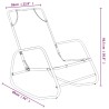 Chaise longue à bascule Vert Acier et textilène 568946568946