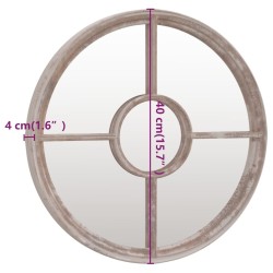 Miroir de jardin Sable 40x4 cm Fer Rond utilisation extérieure 568949568949