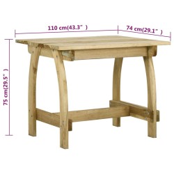 Table de jardin 110x74x75 cm Bois de pin imprégné 568951568951