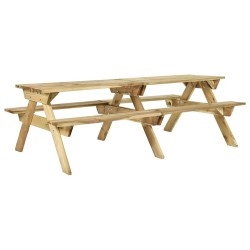 Table de pique-nique et bancs 220x122x72cm Bois de pin imprégné 568952568952