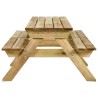 Table de pique-nique et bancs 220x122x72cm Bois de pin imprégné 568952568952