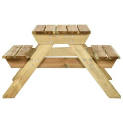 Table de pique-nique et bancs 110x123x73cm Bois de pin imprégné 568953568953