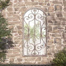 Miroir de jardin Sable 70x30 cm Fer pour utilisation extérieure 568954568954