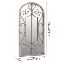 Miroir de jardin Sable 70x30 cm Fer pour utilisation extérieure 568954568954