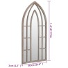 Miroir de jardin Sable 70x30 cm Fer pour utilisation extérieure 568956568956