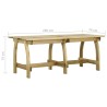 Table de jardin 220x74x75 cm Bois de pin imprégné 568957568957