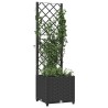 Jardinière de jardin avec treillis Noir 40x40x136 cm PP 568959568959