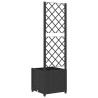 Jardinière de jardin avec treillis Noir 40x40x136 cm PP 568959568959