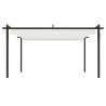 Tonnelle de jardin avec toit rétractable 4x3 m Crème 568992568992