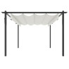 Tonnelle de jardin avec toit rétractable 4x3 m Crème 568992568992