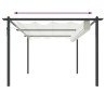 Tonnelle de jardin avec toit rétractable 4x3 m Crème 568992568992